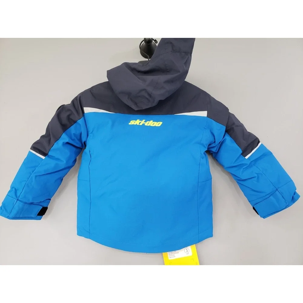NEW‎ Ski-Doo Toddler Kids 3 Minium Jacket Blue Vintage Logo Winter Insulated Ski